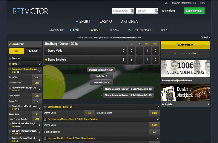 BetVictor Livewetten