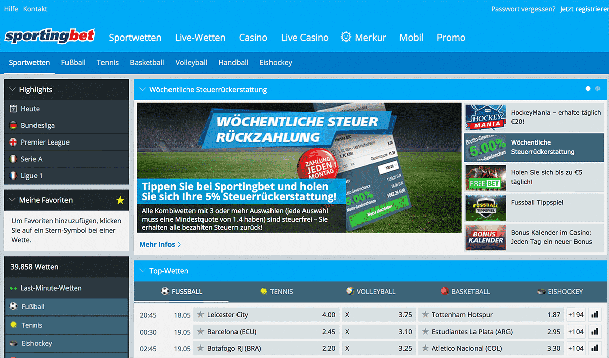 sportingbet startseite