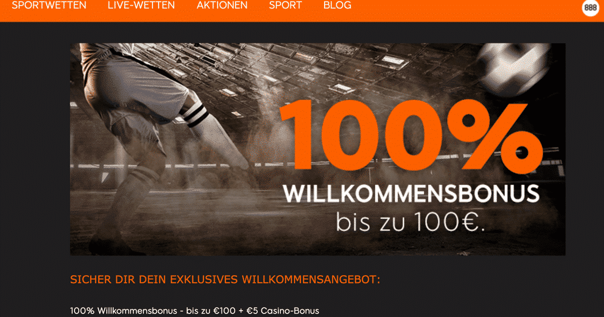 888Sports Wettanbieter Bonus