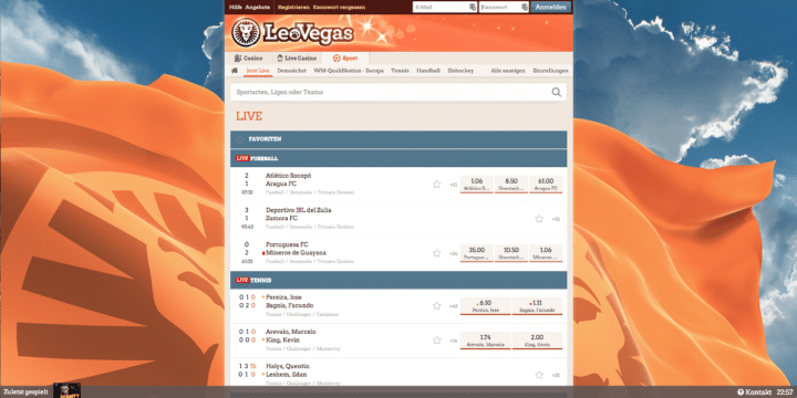 LeoVegas Live Wetten