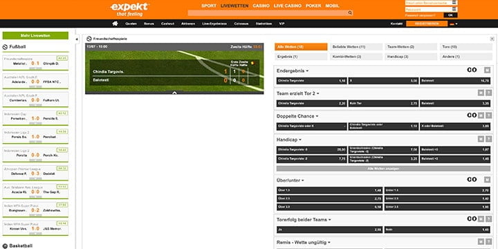 Expekt In-Play Expekt In-Play