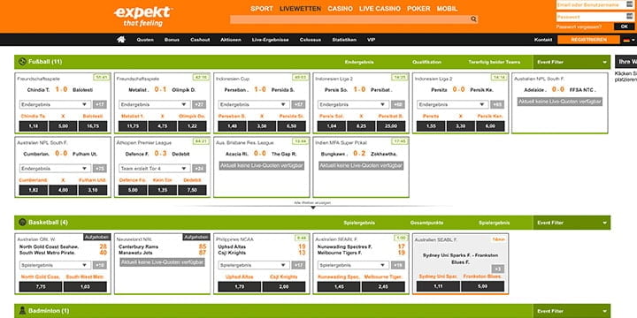 Expekt Live Wetten Expekt Live Wetten
