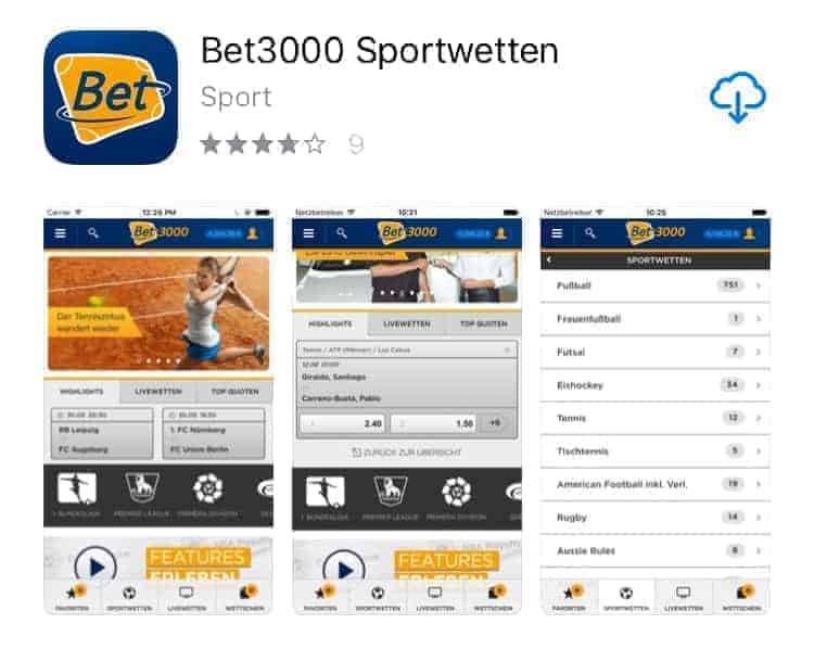 So gut ist die Sportwetten App von bet3000