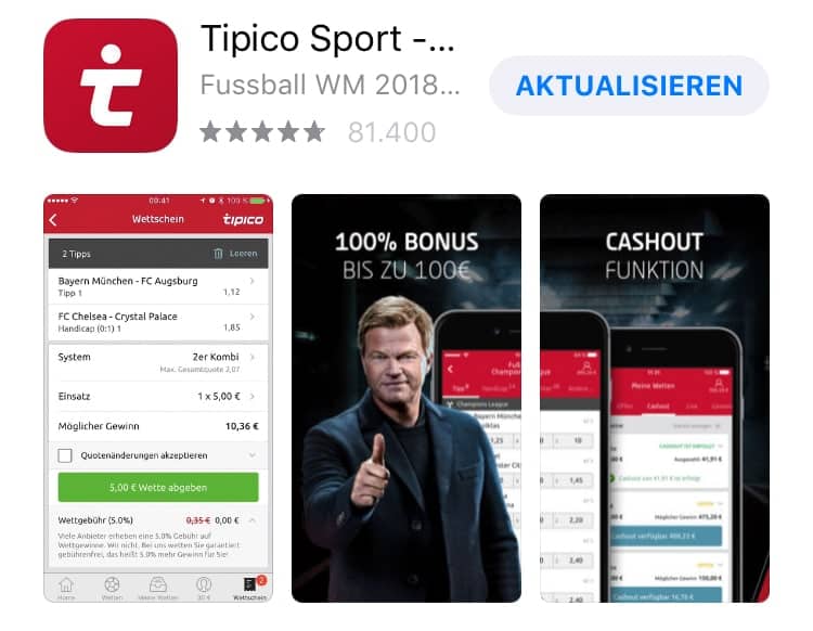So gut ist die Sportwetten App von Tipico