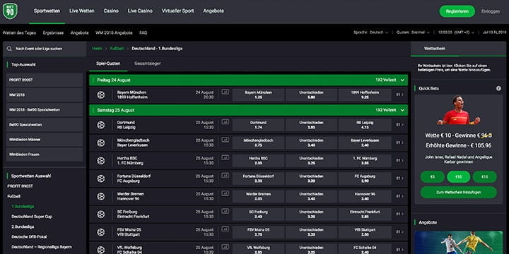 Bet90 Bundesliga Wetten