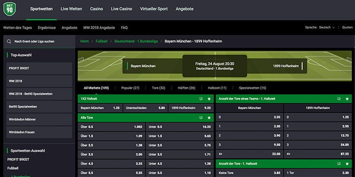 Bet90 Sonderwetten Bet90 Sonderwetten