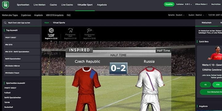 Bet90 Virtueller Sport Bet90 Virtueller Sport