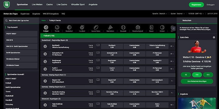 Bet90 Wetten des Tages Bet90 Wetten des Tages