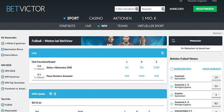 Betvictor Fussball Wetten Betvictor Fussball Wetten