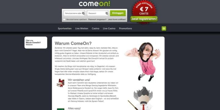 Warum Comeon? Warum Comeon?