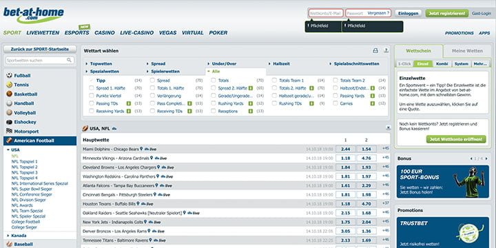 Bet at Home Football Wetten Bet at Home Football Wetten