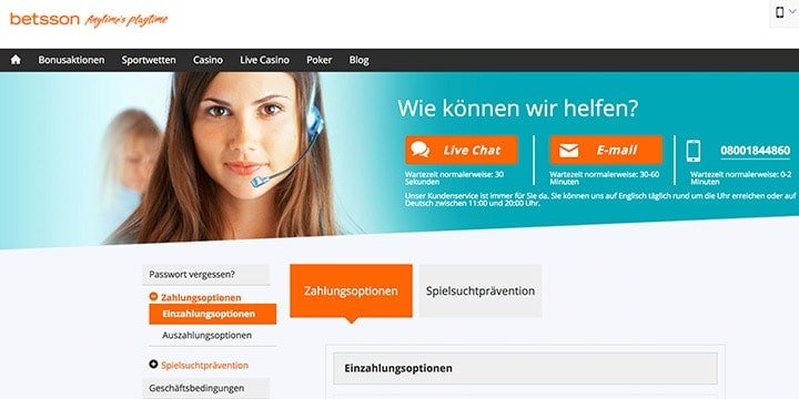 Betsson Kundenservice Betsson Kundenservice