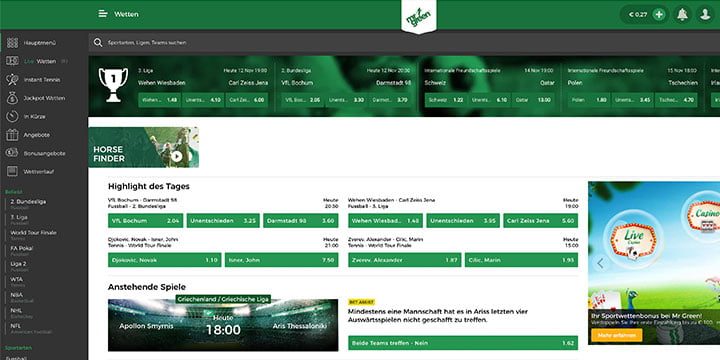 Mr. Green Sportwetten Mr. Green Sportwetten