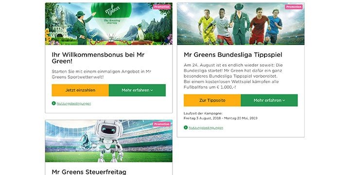Mr. Green Sportwetten Aktionen Mr. Green Sportwetten Aktionen