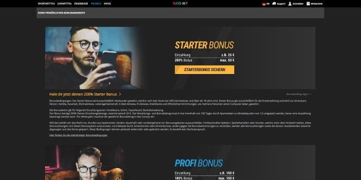 Neo.bet Starter Bonus Neo.bet Starter Bonus