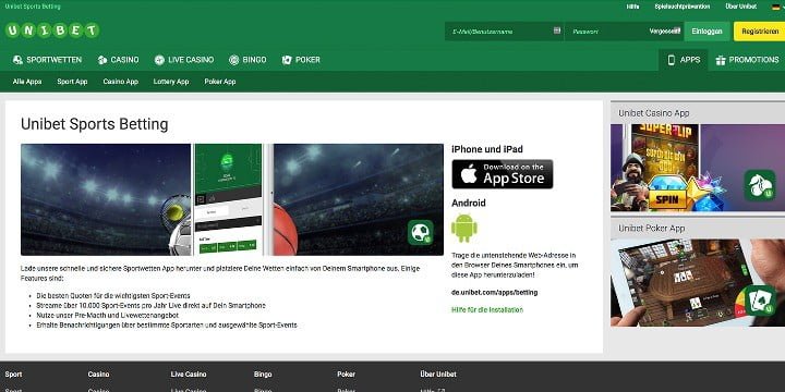 Unibet Sportwetten App Unibet Sportwetten App