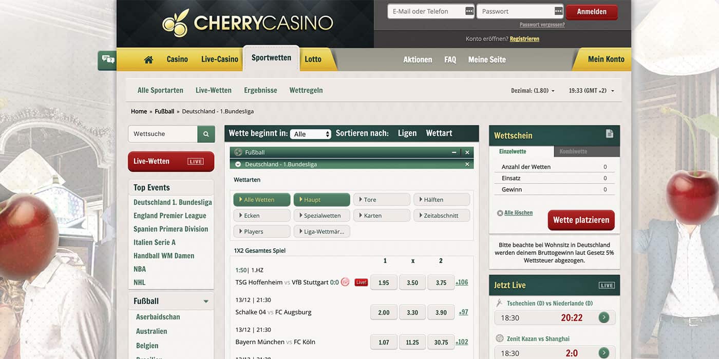 Cherry Sports Bundesliga Wetten Cherry Sports Bundesliga Wetten