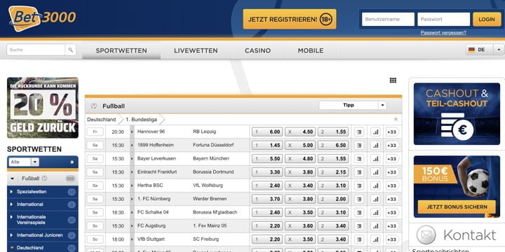 Bet3000 Bundesliga Wetten Bet3000 Bundesliga Wetten