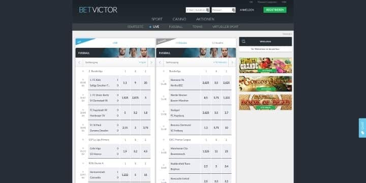 Betvictor Live Wetten