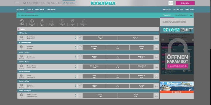 Karamba Sportwetten Live Wetten Karamba Sportwetten Live Wetten