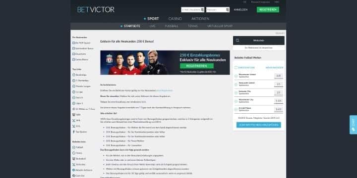 willkommensbonus betvictor