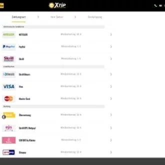 XTiP Zahlungen