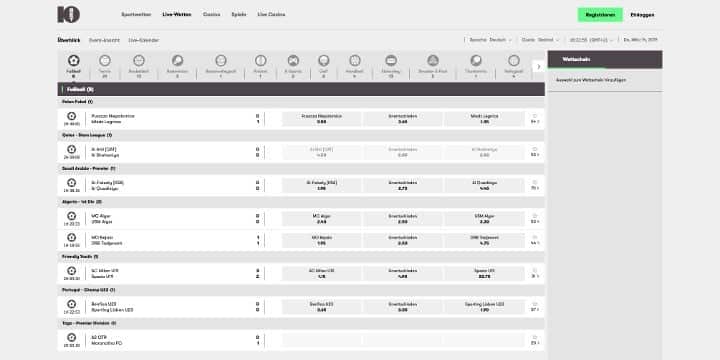 10Bet Live Wetten 10Bet Live Wetten