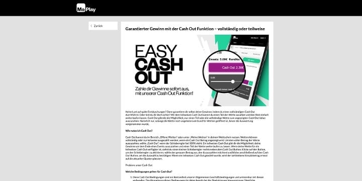 MoPlay Cash Out MoPlay Cash Out