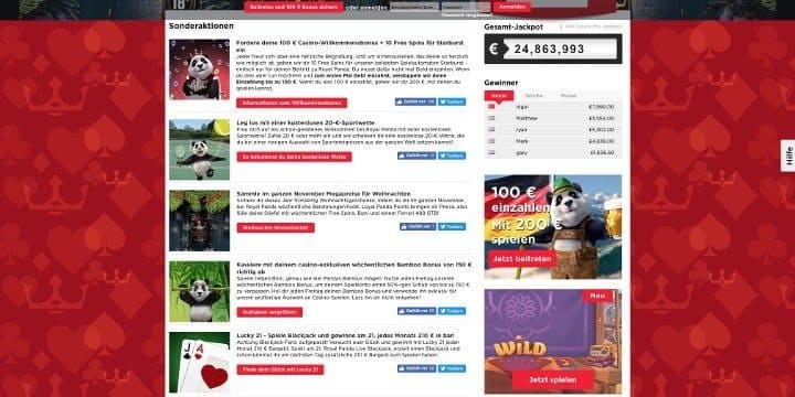 Royal Panda Aktionen