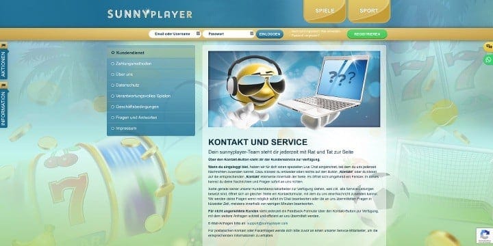Sunnyplayer Sportwetten Kundenservice