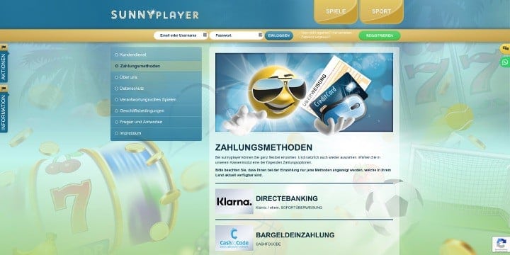 Sunnyplayer Sportwetten Zahlungen