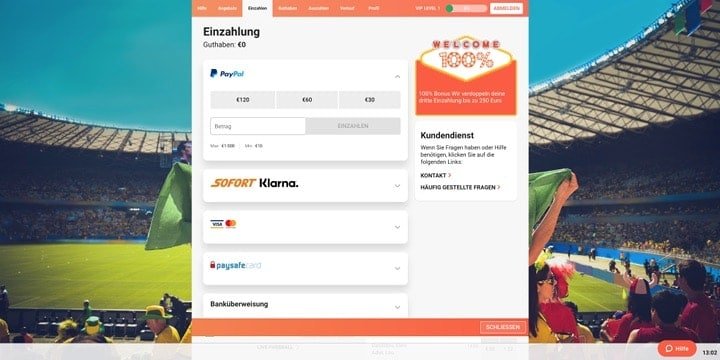 LeoVegas Sport Zahlungen