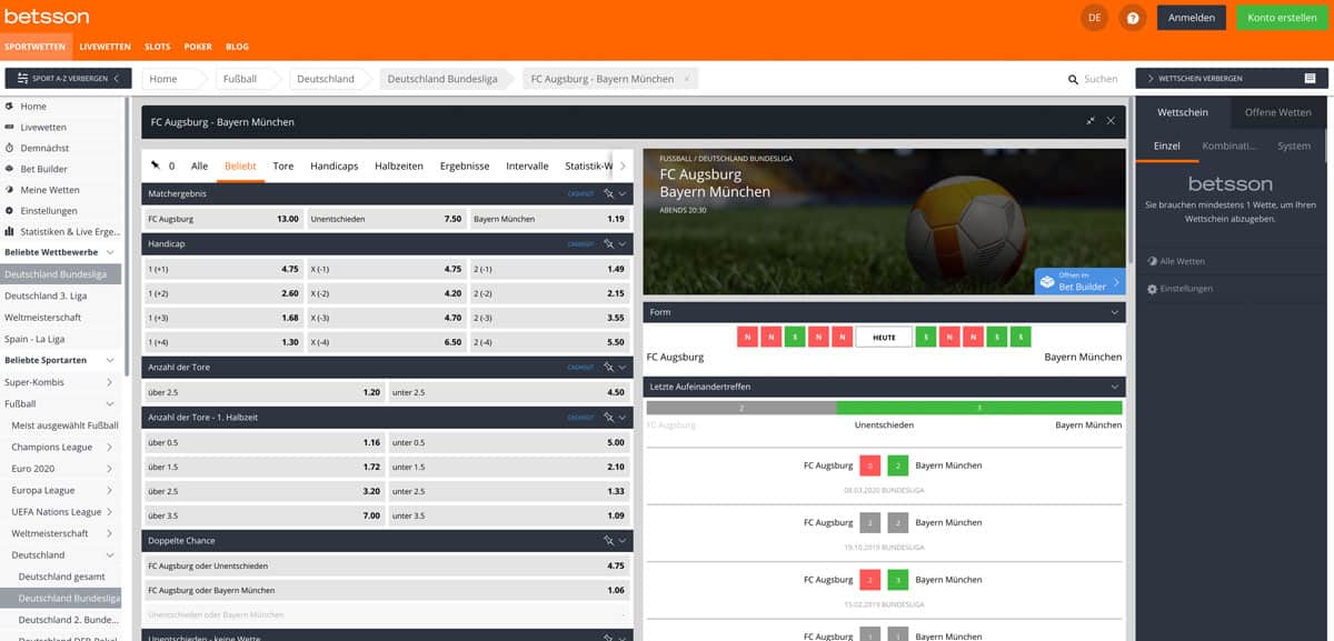 Betsson Bundesliga Wetten
