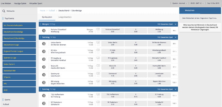 Sunmaker Bundesliga Wetten