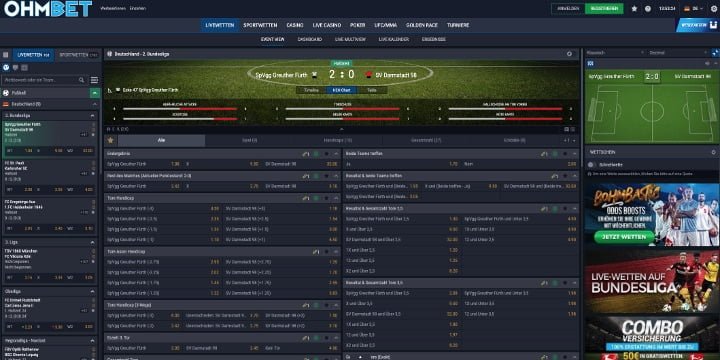 Ohmbet Live Wetten