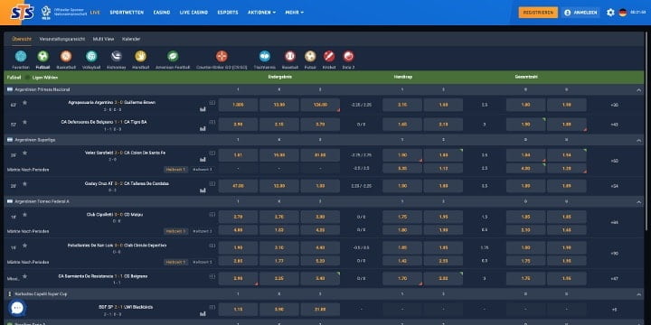 STSbet Live Wetten
