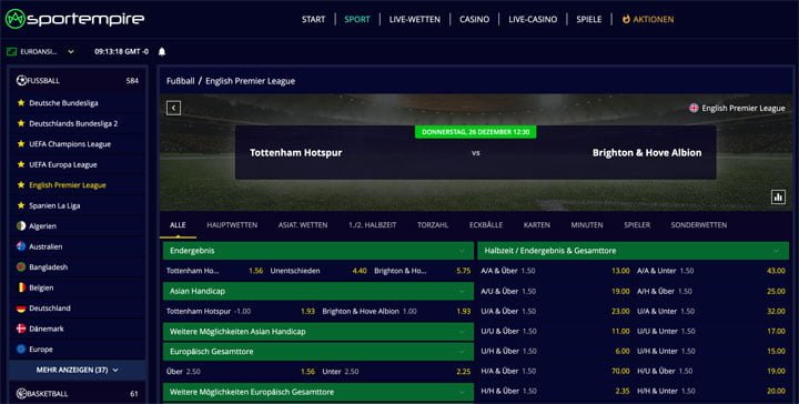 Sportempire Sonderwetten