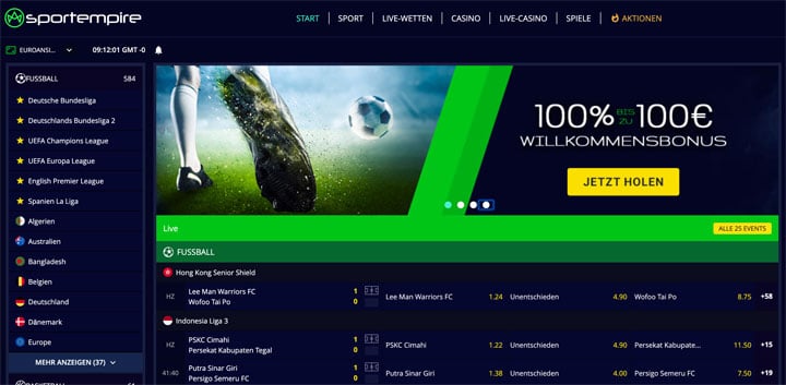 Sportempire Sportwetten