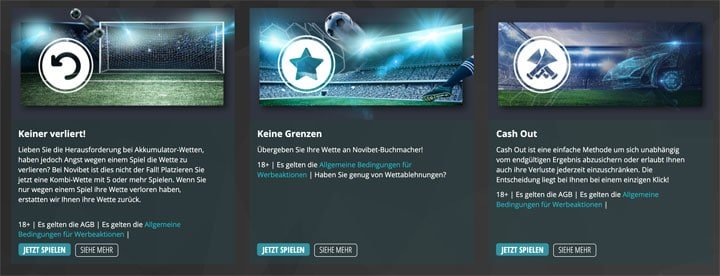 Novibet Bonus Aktionen