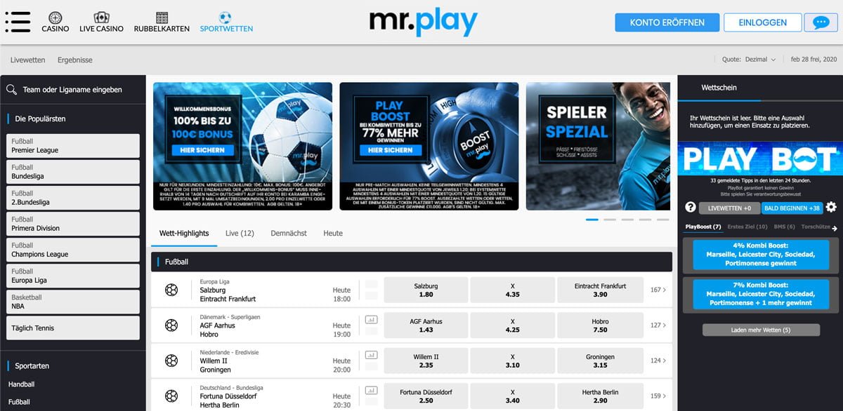 Mr Play Sportwetten