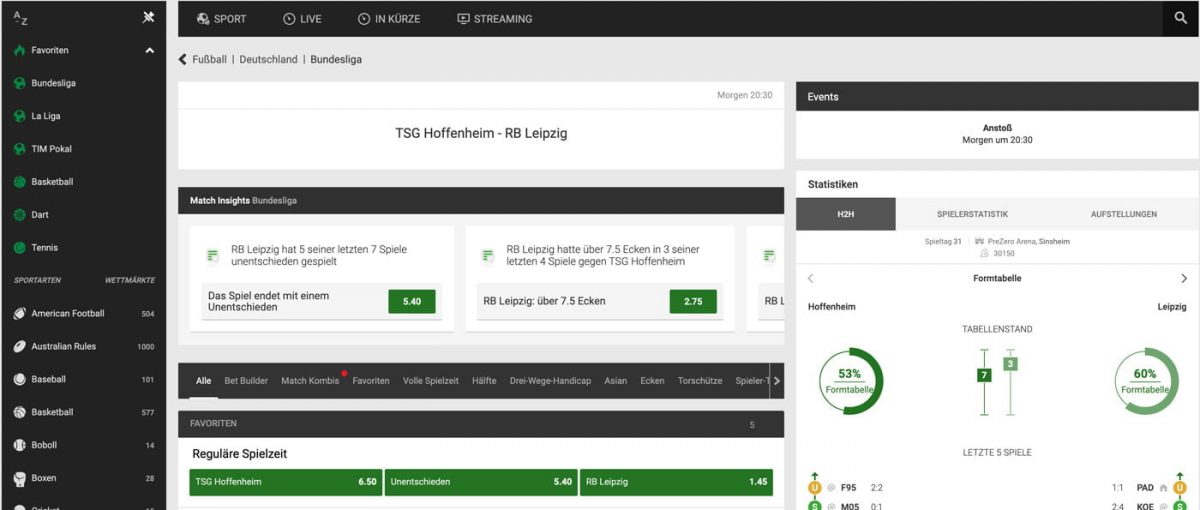 Unibet Bundesliga Wetten