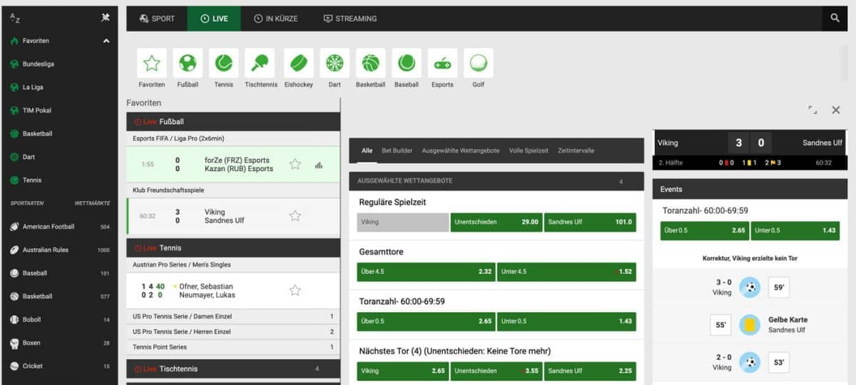 Unibet Live Wetten