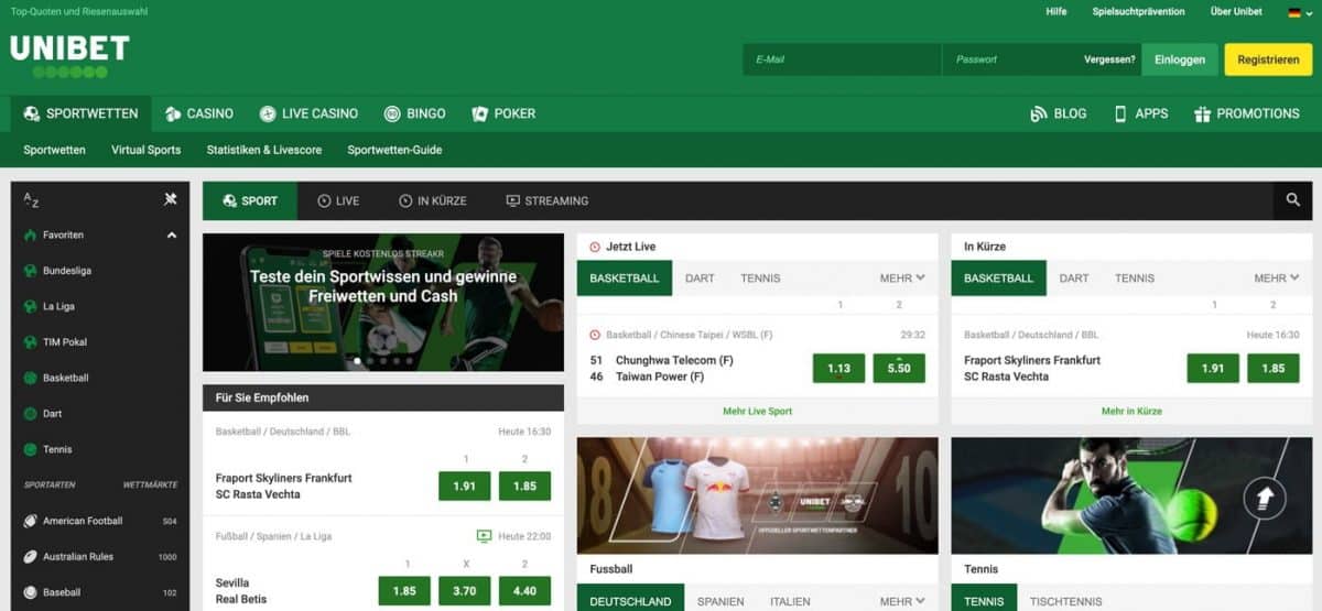 Unibet Sportwetten