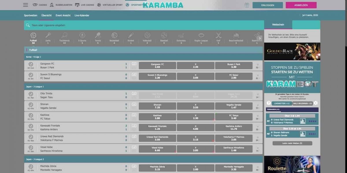 Karamba Live Wetten