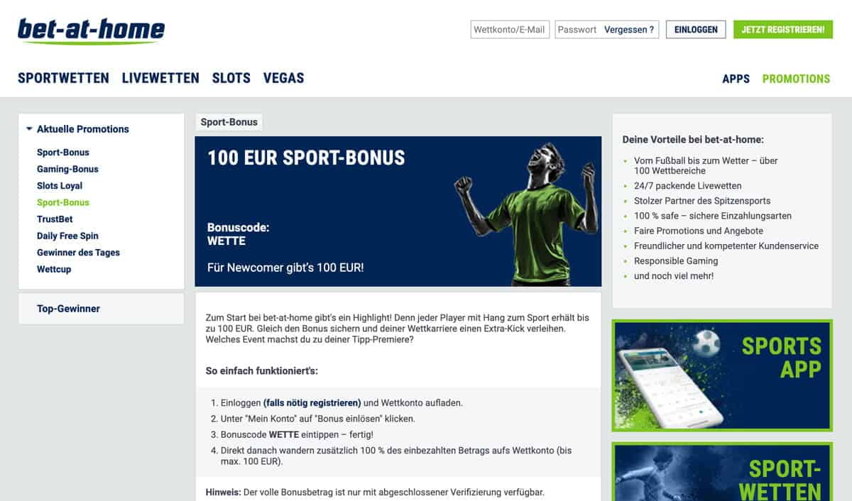 Bet at Home Bonus