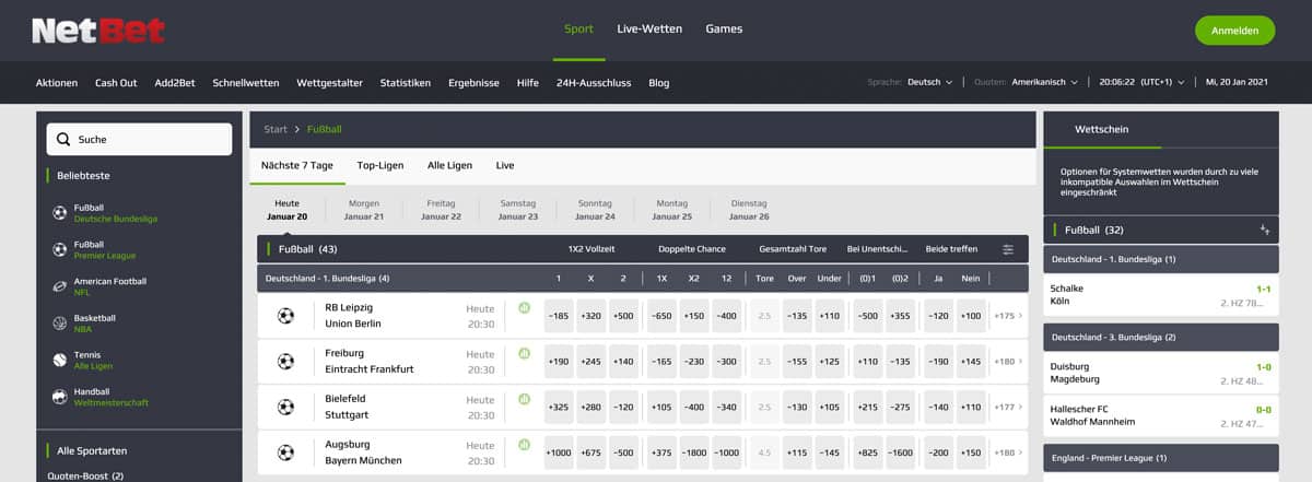 Netbet Bundesliga Wetten