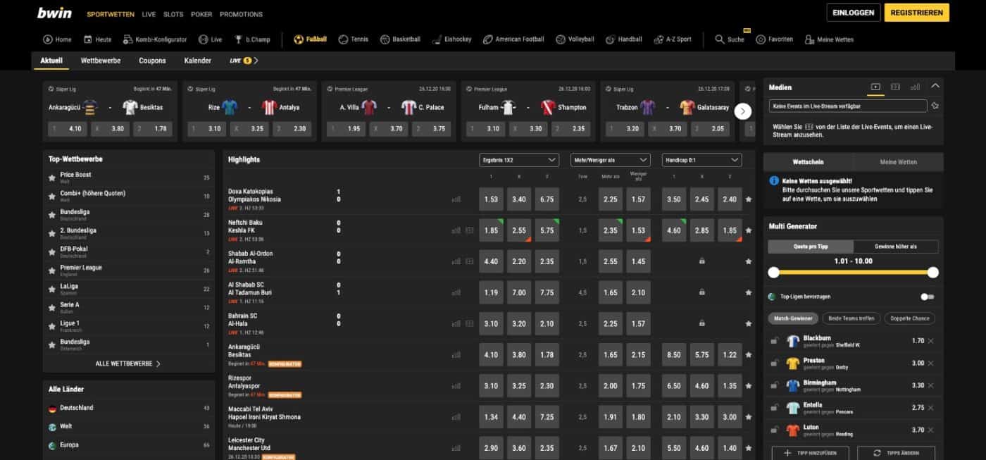 Bwin Fußball Wetten