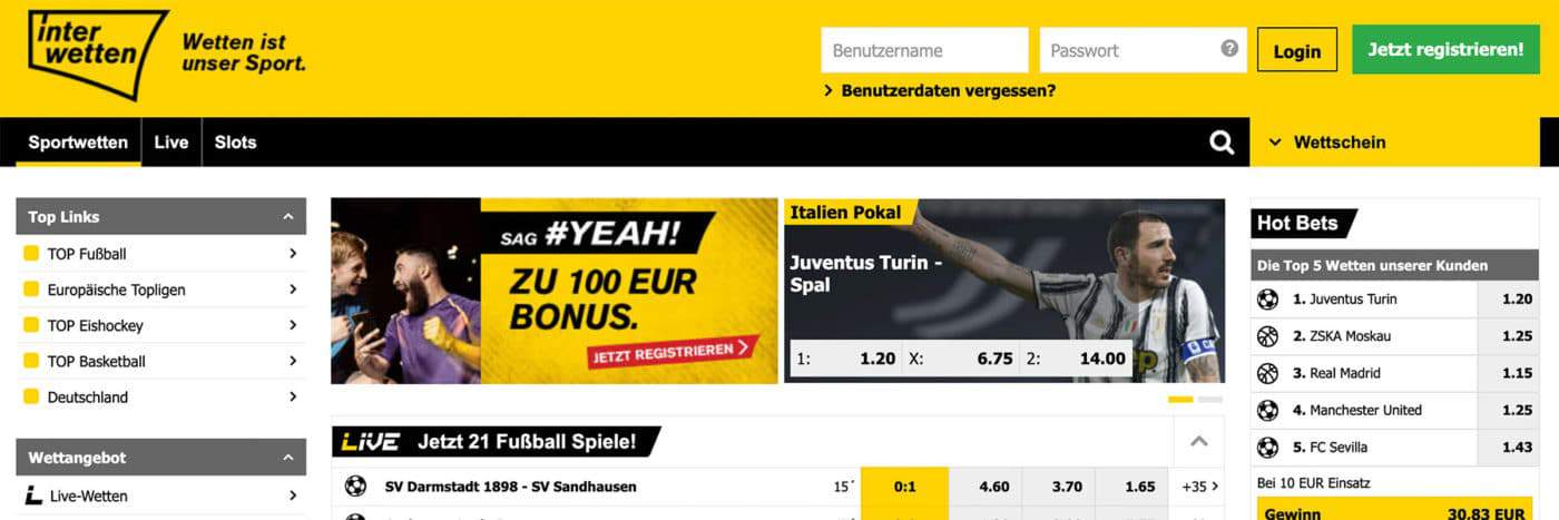 Interwetten Bonus