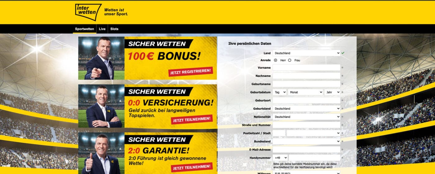 Interwetten Bonus
