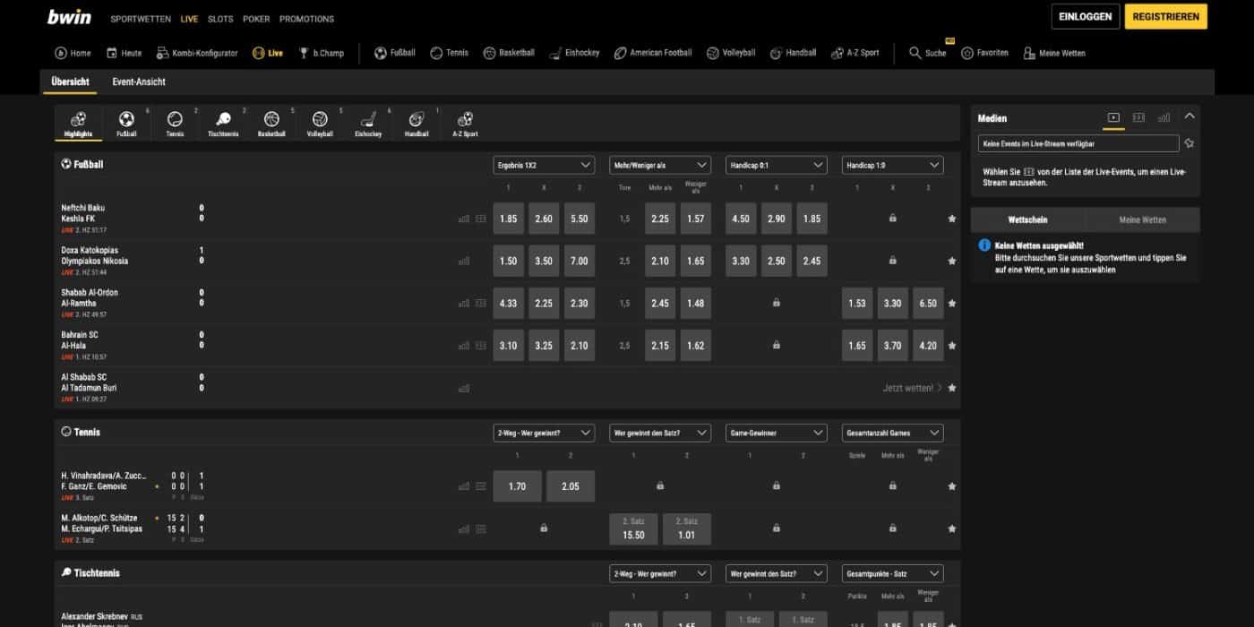 Bwin Live Wetten